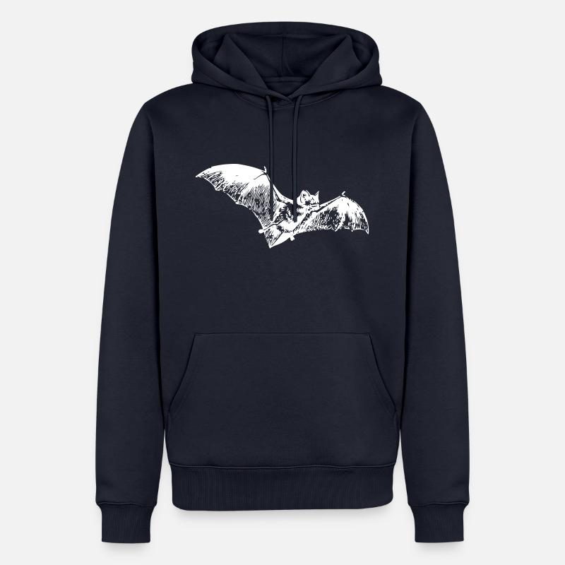 Fledermaus bat - Männer Premium Bio Hoodie - Navy