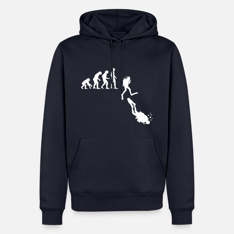 Tauchen Evolution Taucher Lustig Geschenk - Männer Premium Bio Hoodie - Navy