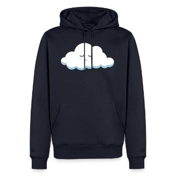 schlafende Wolke - Männer Premium Bio Hoodie - Navy - Vorne - Nico (187cm)