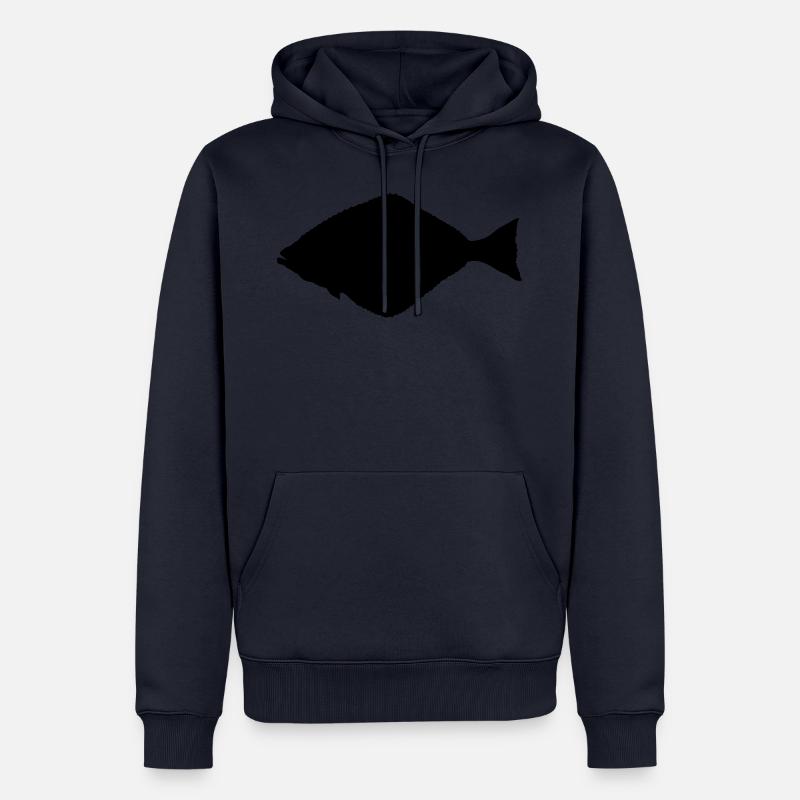 flétan - Sweat à capuche Premium bio Homme - bleu marine