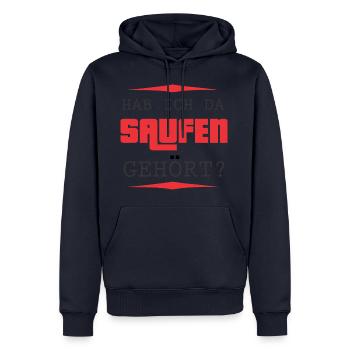Hab ich da Saufen gehört? Mallorca Party Trinken - Männer Premium Bio Hoodie - Navy - Vorne - Nico (187cm)
