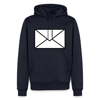 Brief - Männer Premium Bio Hoodie - Navy - Vorne - Nico (187cm)