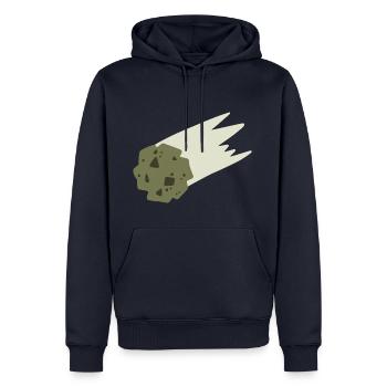 comète - Sweat à capuche Premium bio Homme - bleu marine - Devant - Nico (187cm)