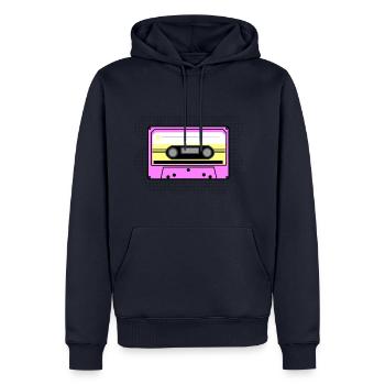 Cassette Retro Music - Men’s Premium Organic Hoodie - navy - Front - Nico (187cm)