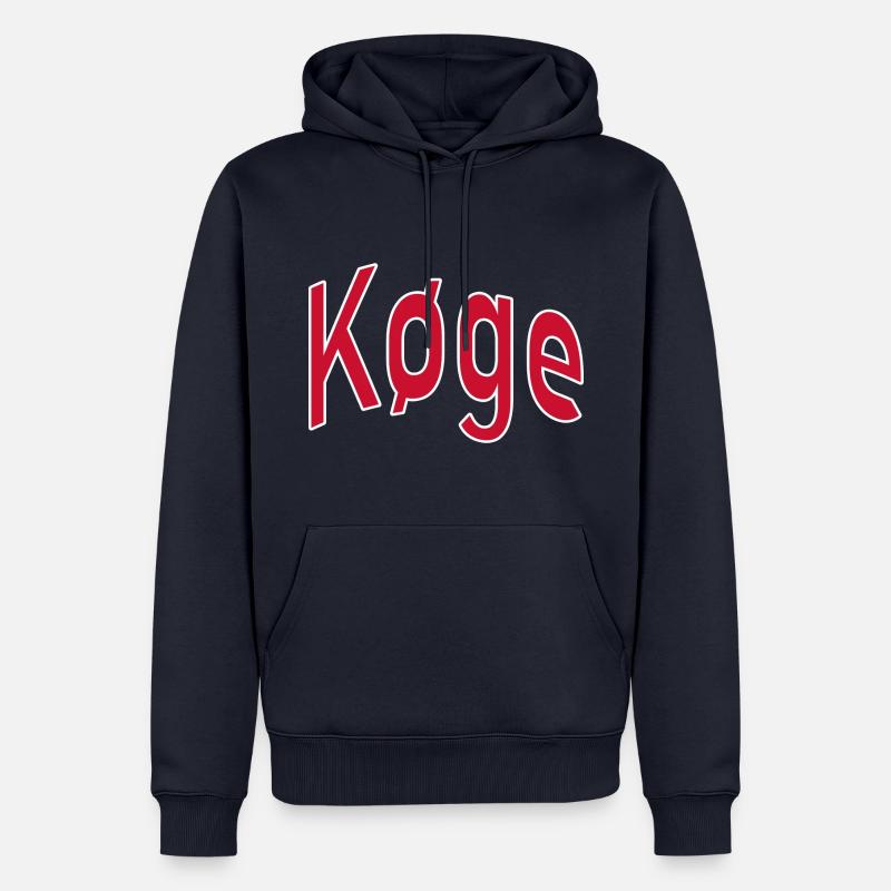 Køge - Sweat à capuche Premium bio Homme - bleu marine