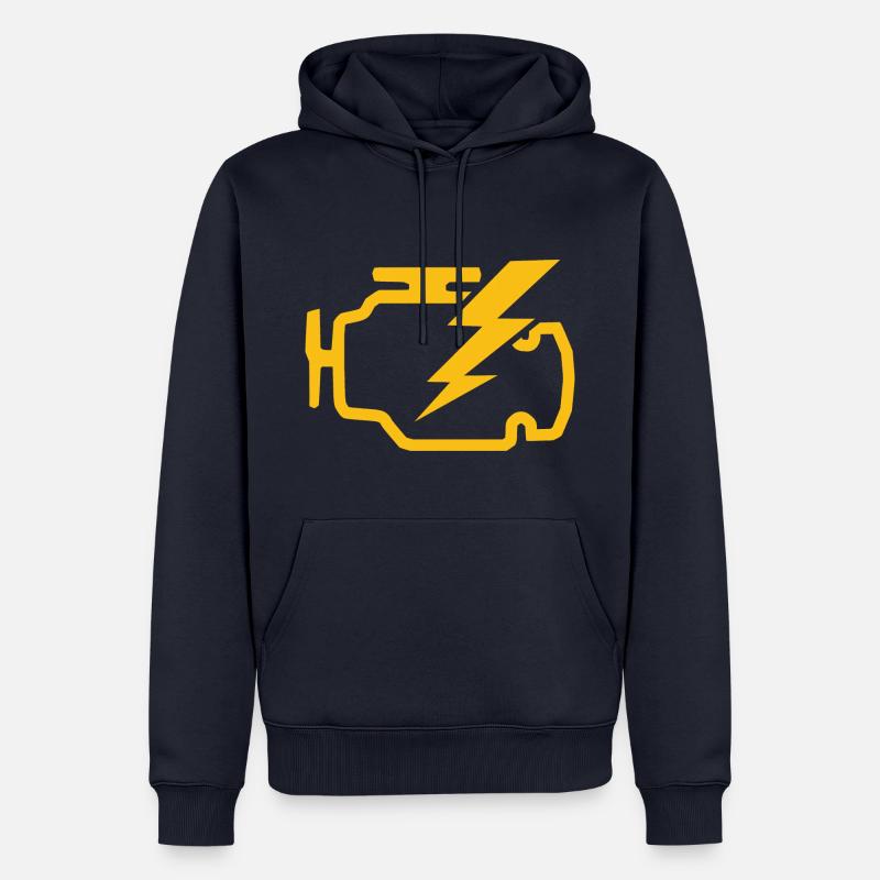 check engine light Zeichen Geschenkidee - Männer Premium Bio Hoodie - Navy