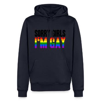 Désolé filles Dans Gay LGBT Gay Idée cadeau Homo - Sweat à capuche Premium bio Homme - bleu marine - Devant - Nico (187cm)
