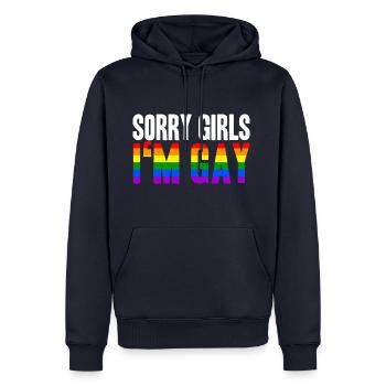 Désolé filles Dans Gay LGBT Gay Idée cadeau Homo - Sweat à capuche Premium bio Homme - bleu marine - Devant - Nico (187cm)