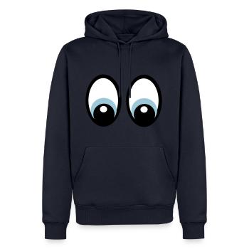 Augen Auge - Männer Premium Bio Hoodie - Navy - Vorne - Nico (187cm)
