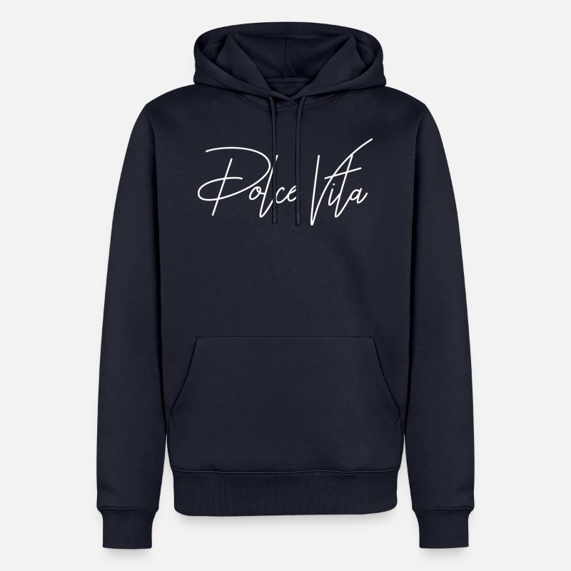 Dolce Vita Design! Geschenkidee Freizeit - Männer Premium Bio Hoodie - Navy