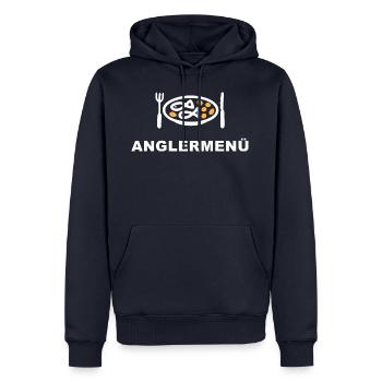 Fisch Kartoffeln - Angler Anglermenü - Männer Premium Bio Hoodie - Navy - Vorne - Nico (187cm)