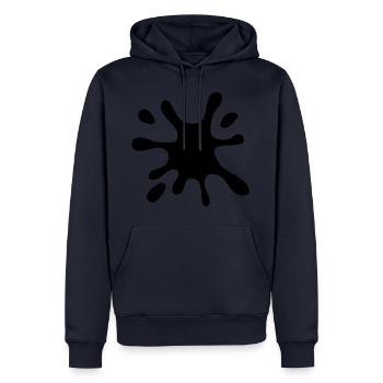 spot - Men’s Premium Organic Hoodie - navy - Front - Nico (187cm)