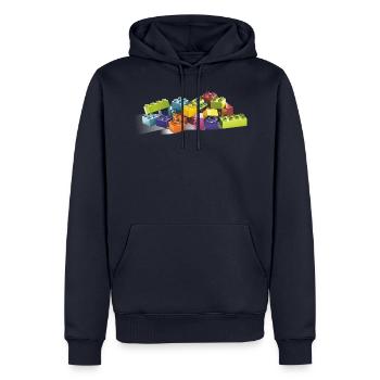 Building blocks - Men’s Premium Organic Hoodie - navy - Front - Nico (187cm)