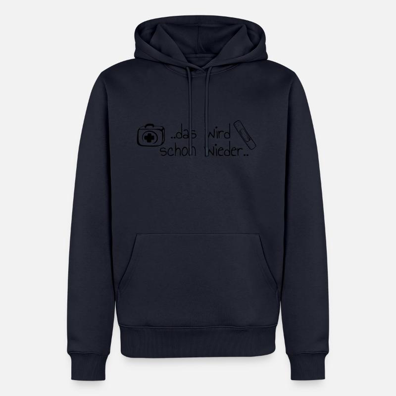 das wird schon wieder - Männer Premium Bio Hoodie - Navy