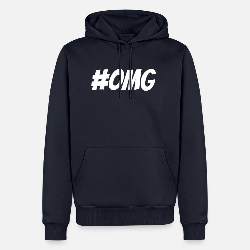 Hashtag OMG - Sweat à capuche Premium bio Homme - bleu marine