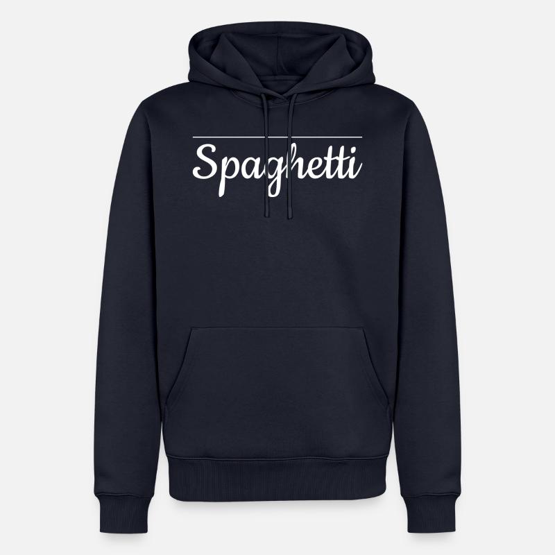 Spaghetti - Männer Premium Bio Hoodie - Navy