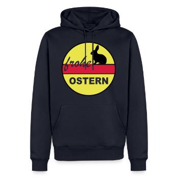 Frohe Ostern 3c - Männer Premium Bio Hoodie - Navy - Vorne - Nico (187cm)