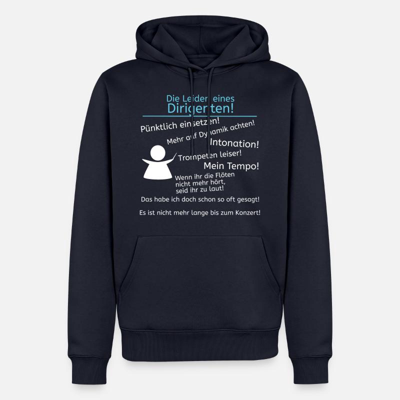 Die Leiden eines Dirigenten Geschenk Orchester - Männer Premium Bio Hoodie - Navy