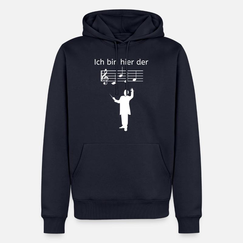 Ich bin hier der Chef Geschenk Dirigent Chorleiter - Männer Premium Bio Hoodie - Navy