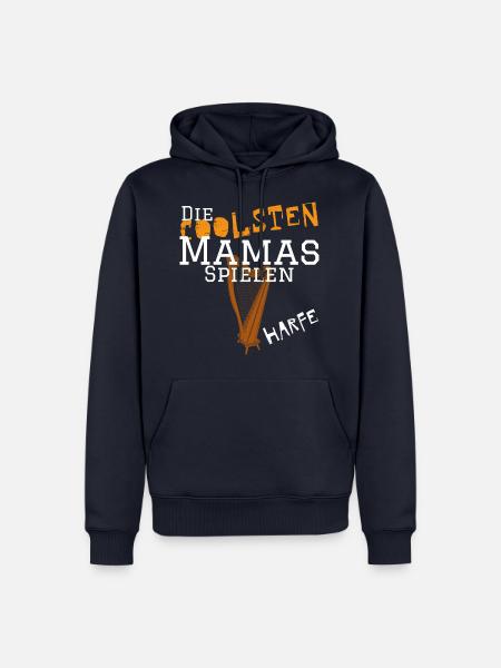 Die coolsten Mamas spielen Harfe - Musiker - Männer Premium Bio Hoodie - Navy