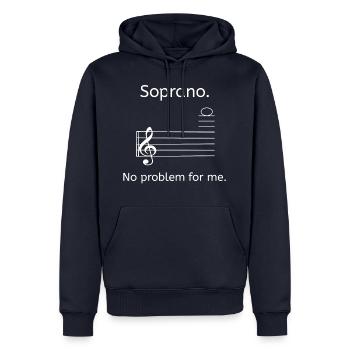 Soprano. No Problem for Me - Choir Musician Gift - Männer Premium Bio Hoodie - Navy - Vorne - Nico (187cm)