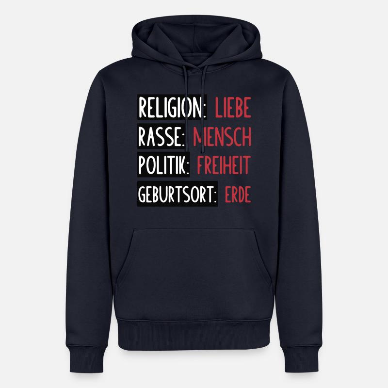 Statement - Keine Trennung oder Spaltung - Männer Premium Bio Hoodie - Navy