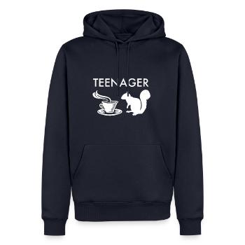 Teenager - Men’s Premium Organic Hoodie - navy - Front - Nico (187cm)
