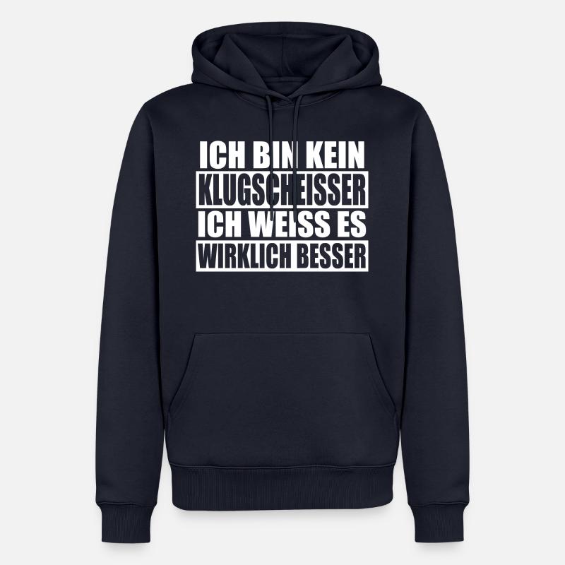Klugscheisser Geschenk - Männer Premium Bio Hoodie - Navy