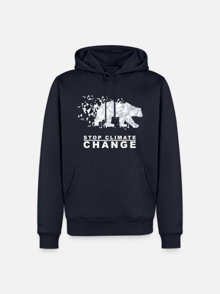Stop Climate Change Eisbär - Männer Premium Bio Hoodie - Navy