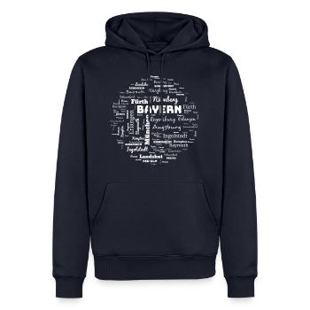 Bayern Städte blau weiss - Männer Premium Bio Hoodie - Navy - Vorne - Nico (187cm)