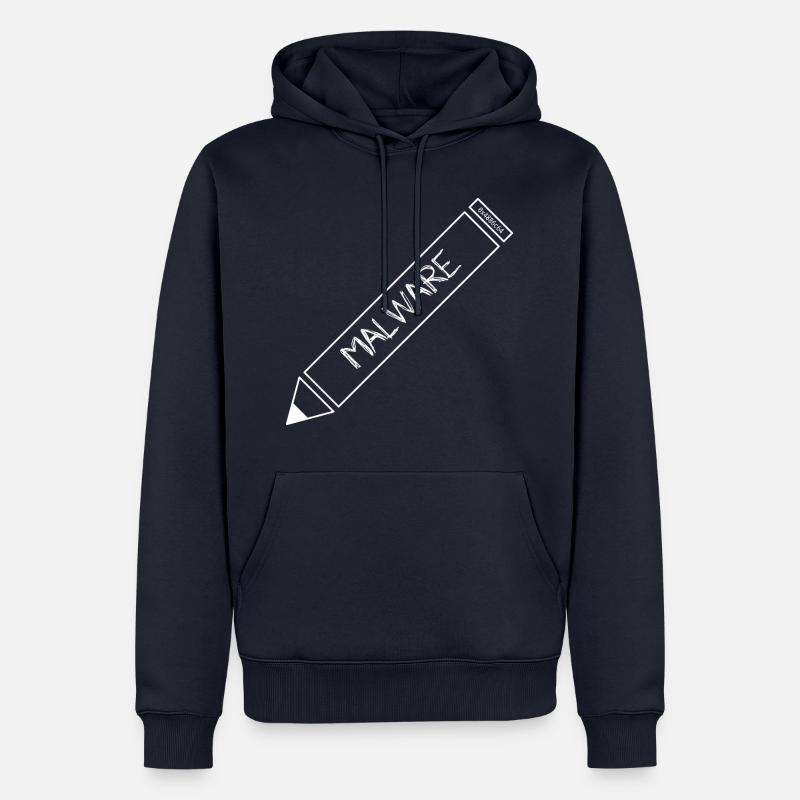 Malware Nerd Computer T-Shirt - Männer Premium Bio Hoodie - Navy