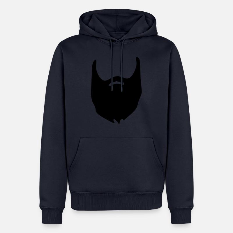 Vollbart Bart baertig beard - Männer Premium Bio Hoodie - Navy