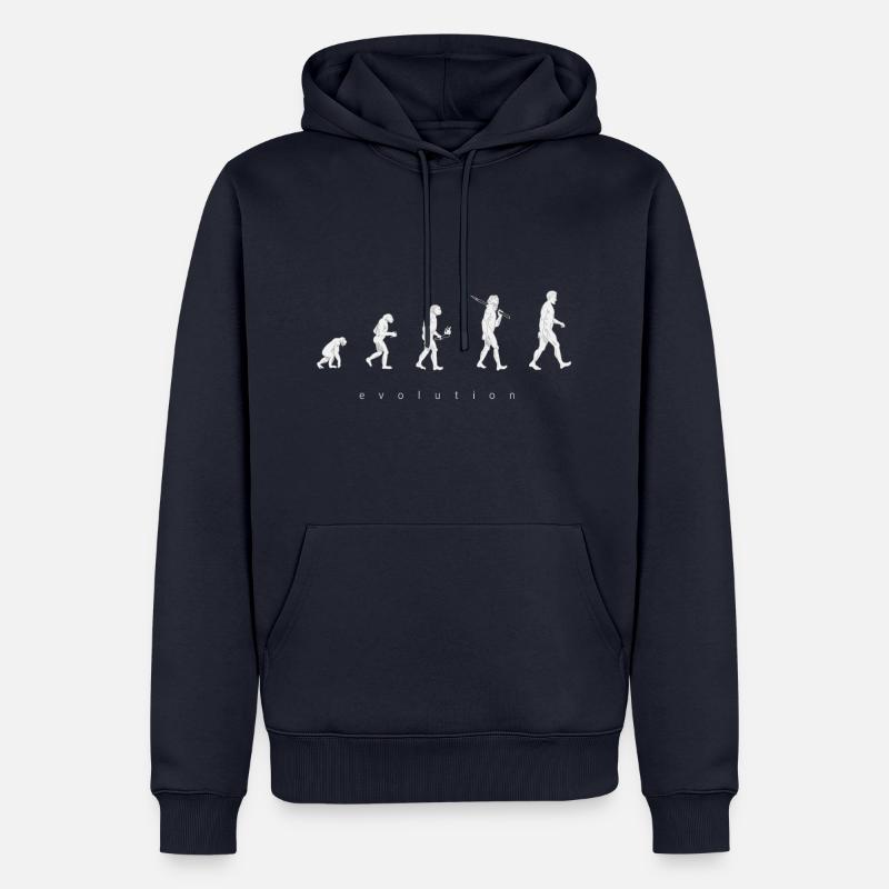 Human evolution - Männer Premium Bio Hoodie - Navy
