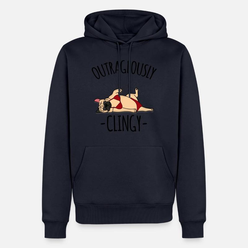 Drôle de mobylette Cool Funny - Sweat à capuche Premium bio Homme - bleu marine