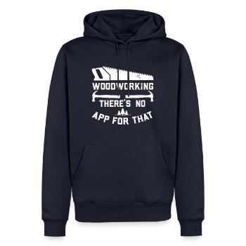 Idée cadeau menuiserie menuiserie menuiserie - Sweat à capuche Premium bio Homme - bleu marine - Devant - Nico (187cm)