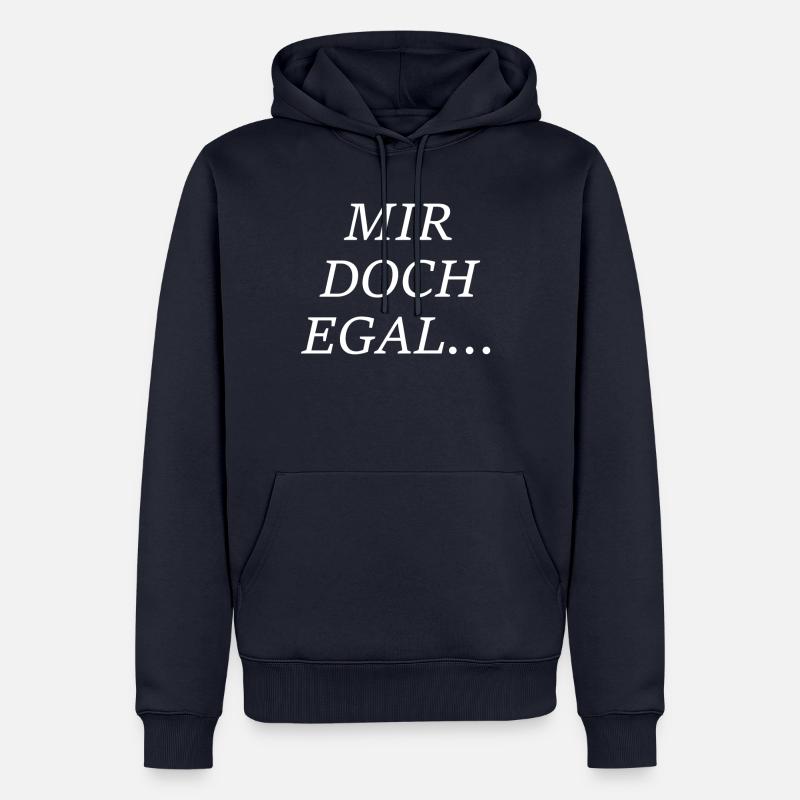 Mir doch egal - Männer Premium Bio Hoodie - Navy
