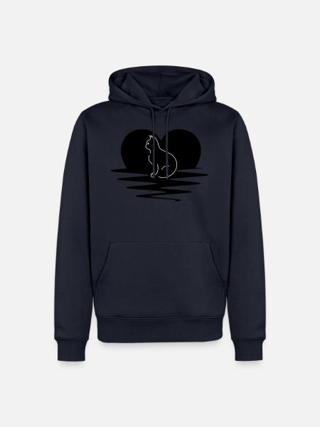 cat - Men’s Premium Organic Hoodie - navy