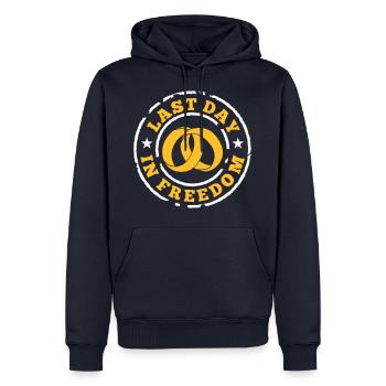 Last day in freedom - Männer Premium Bio Hoodie - Navy - Vorne - Nico (187cm)