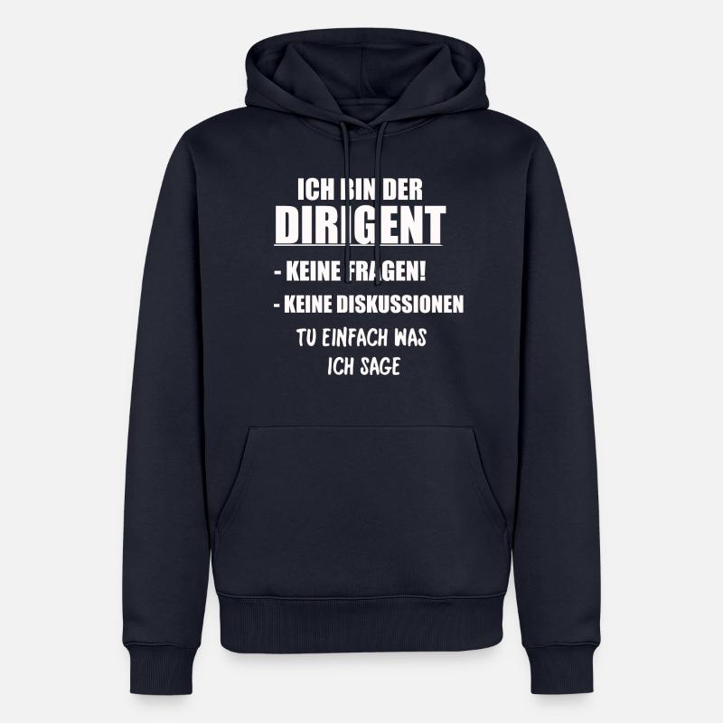 ICH BIN DER DIRIGENT - Männer Premium Bio Hoodie - Navy