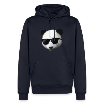 Panda Pandabär Tier cool Sonnenbrille - Männer Premium Bio Hoodie - Navy - Vorne - Nico (187cm)