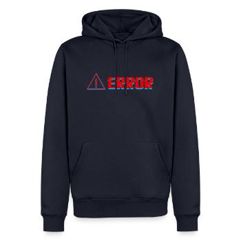 ERREUR idée de cadeau de T-shirt Glitch Glitch - Sweat à capuche Premium bio Homme - bleu marine - Devant - Nico (187cm)