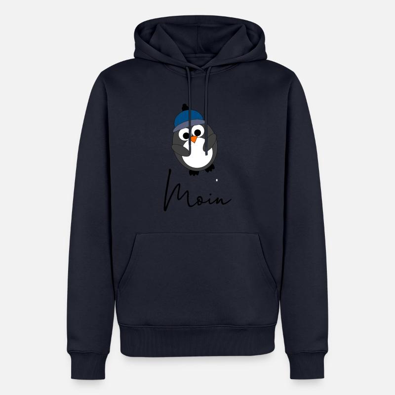 Moin Moin Penguin - Sweat à capuche Premium bio Homme - bleu marine