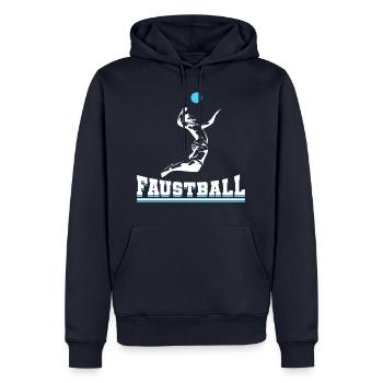 Faustball Fistball Sport - Männer Premium Bio Hoodie - Navy - Vorne - Nico (187cm)