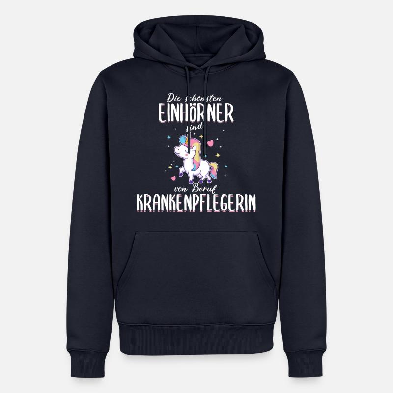 Infirmière infirmière disant - Sweat à capuche Premium bio Homme - bleu marine