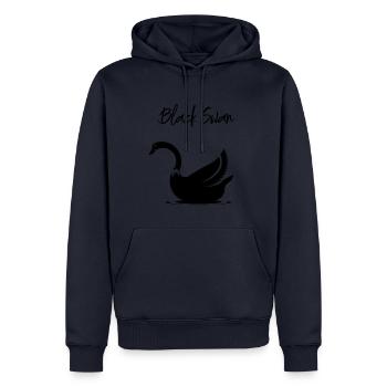 black swan - Men’s Premium Organic Hoodie - navy - Front - Nico (187cm)