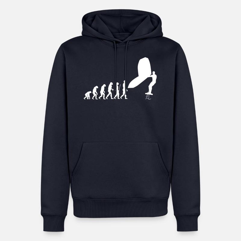 Wingsurf Evolution - Männer Premium Bio Hoodie - Navy