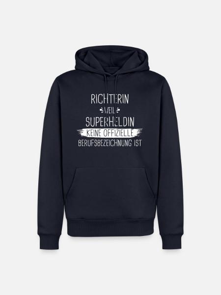 Richter Richterin Jura Gericht Beruf Spruch - Männer Premium Bio Hoodie - Navy