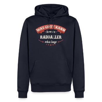 Radball Radballer Radballerin Sport Spruch - Männer Premium Bio Hoodie - Navy - Vorne - Nico (187cm)