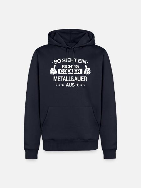 Metallbauer Metallbau Handwerker Beruf Spruch - Männer Premium Bio Hoodie - Navy