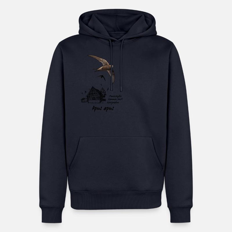 Swift avec maison à colombages - Sweat à capuche Premium bio Homme - bleu marine